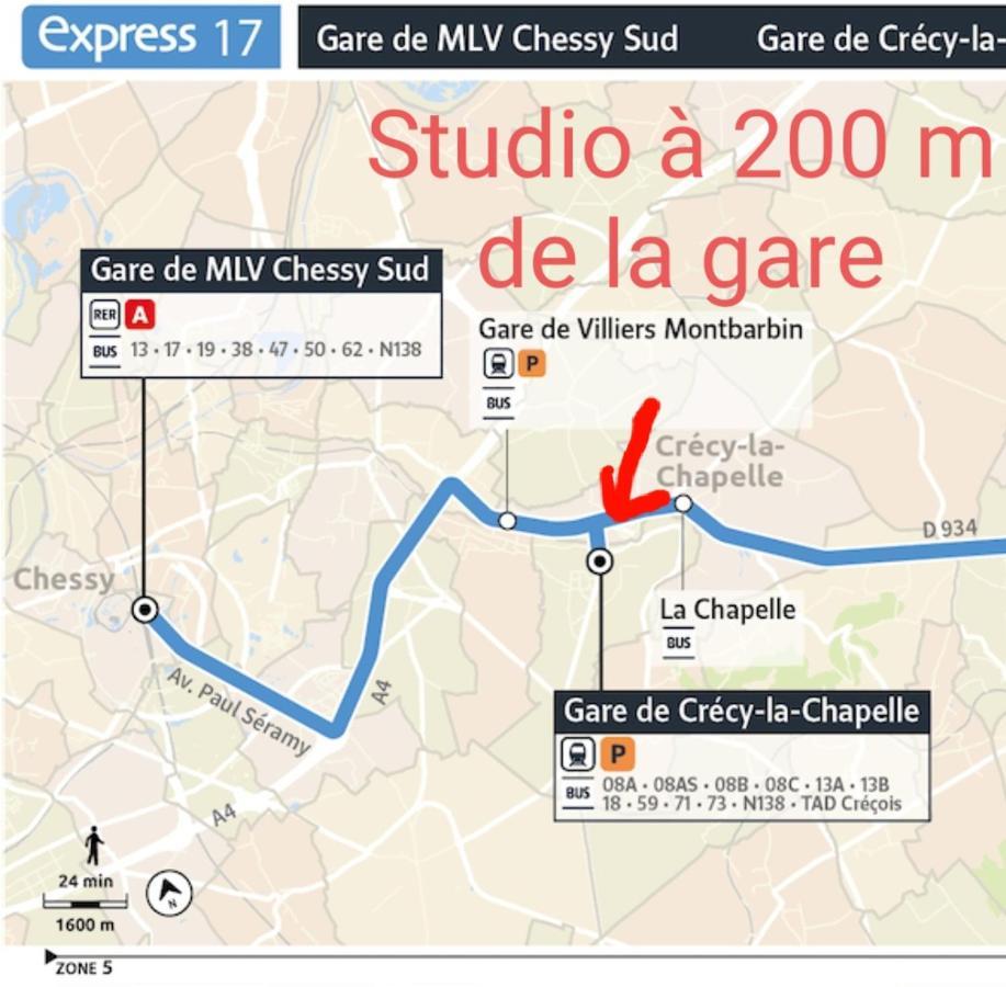 Appartement Studio O Fil De L'O A 12 Kilometres De Disneyland Paris Crecy-la-Chapelle Zewnętrze zdjęcie