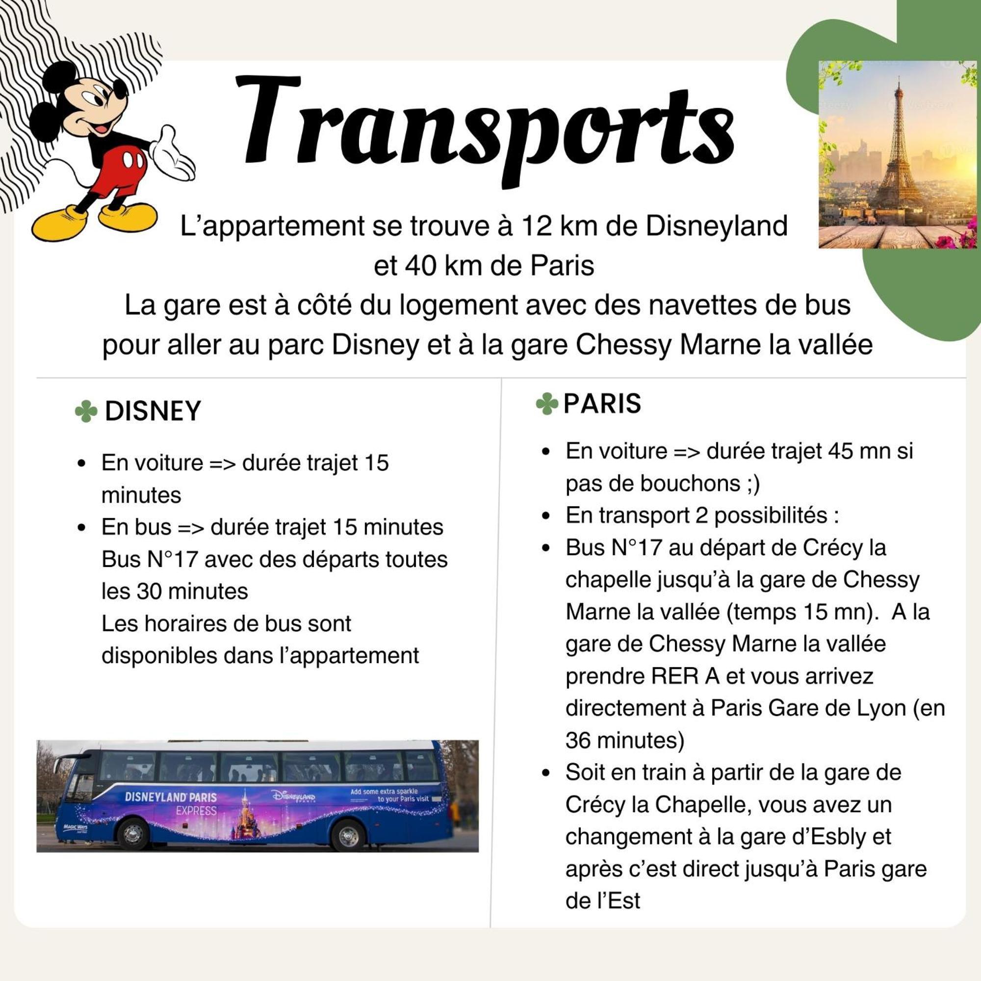 Appartement Studio O Fil De L'O A 12 Kilometres De Disneyland Paris Crecy-la-Chapelle Zewnętrze zdjęcie